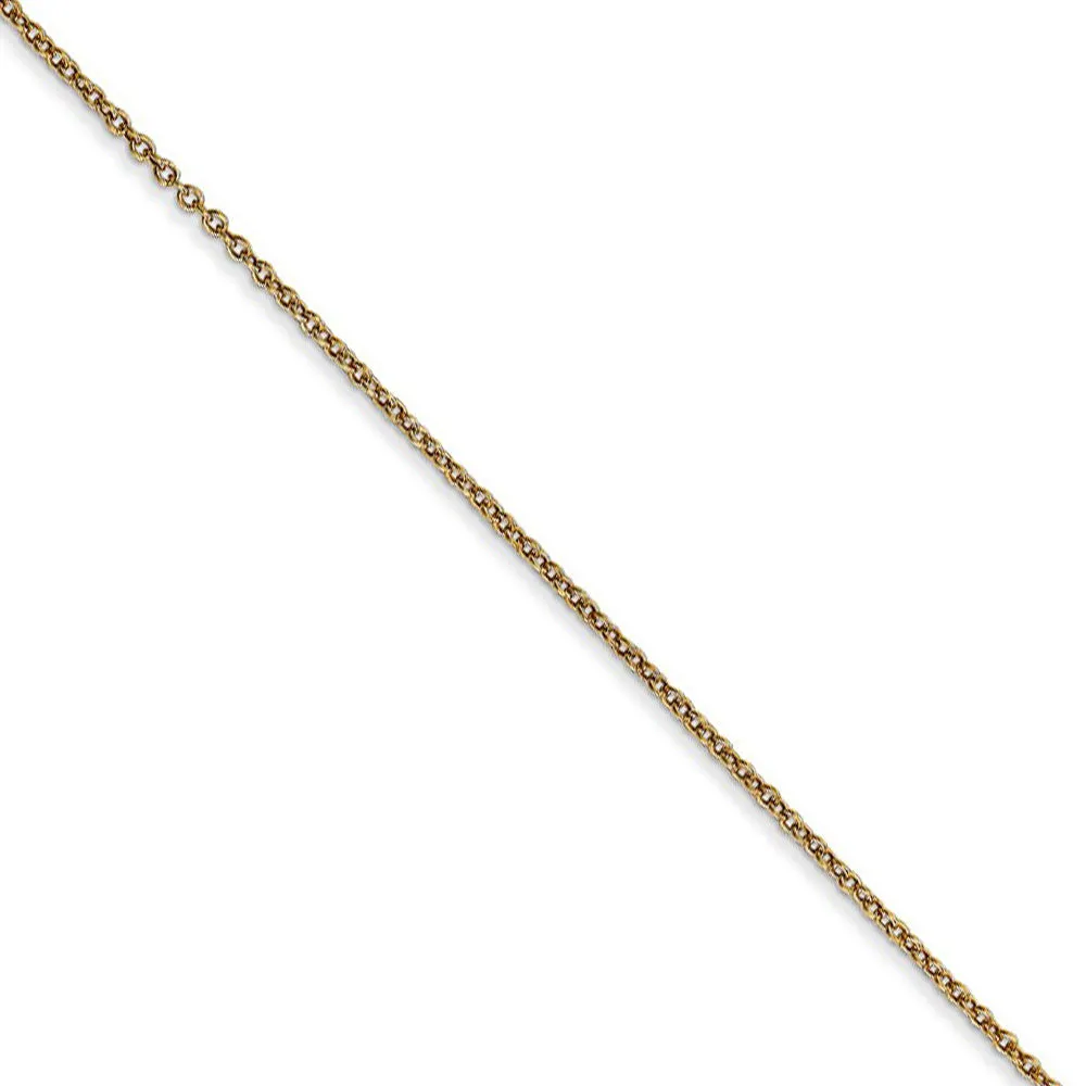 14k Yellow Gold Large 2D Seahorse (15 x 38mm) Necklace