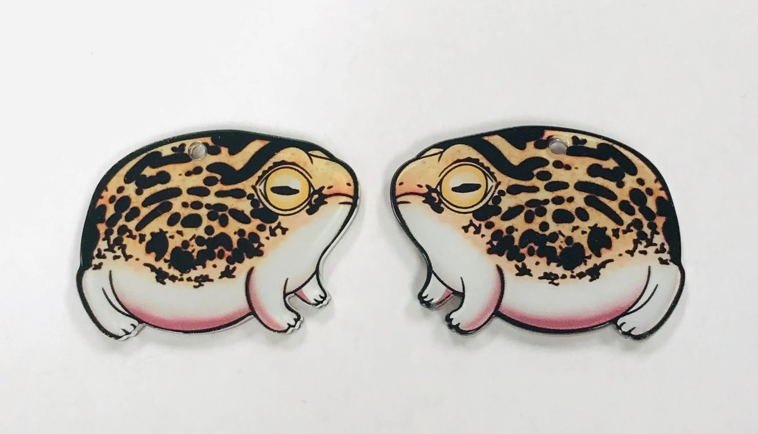 4 Desert Rain Frog Charms, Wholesale Acrylic Charms DIY jewelry making