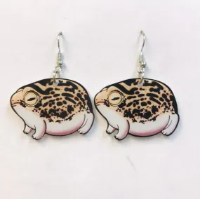 Acrylic Desert Rain Frog Earrings Cute Kawaii