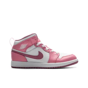 Air Jordan 1 Mid (PS) - Coral Chalk/Desert Berry/White