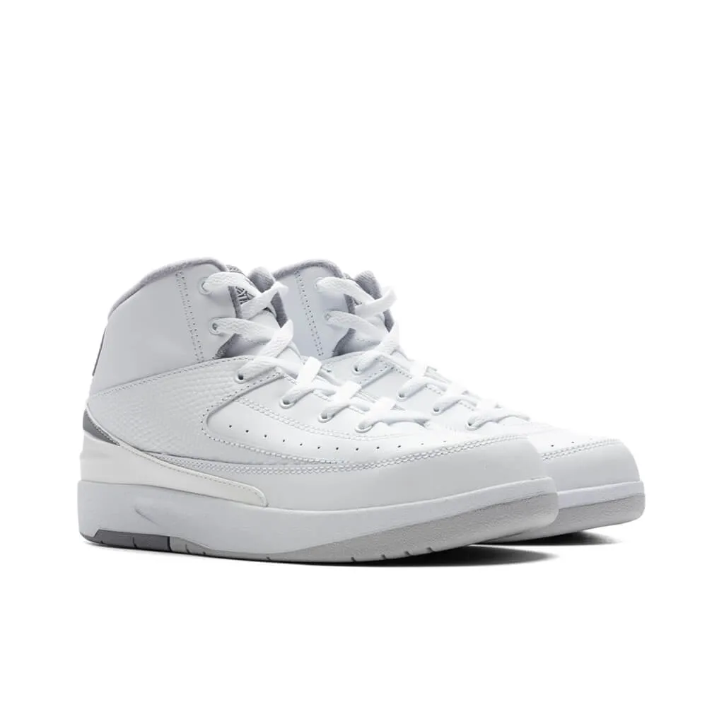 Air Jordan 2 Retro (PS) - White/Cement Grey/Sail