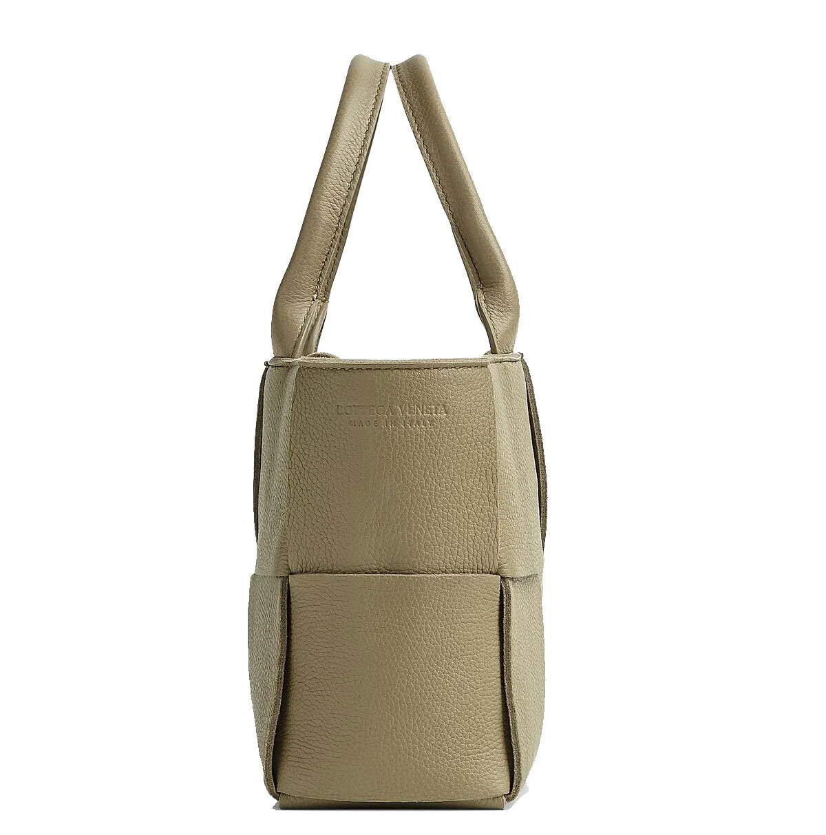 Arco Mini Tote Grained, Taupe/Gold