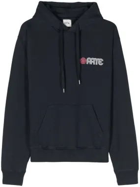 Arte - Sweat à capuche navy Teo Circle Flower