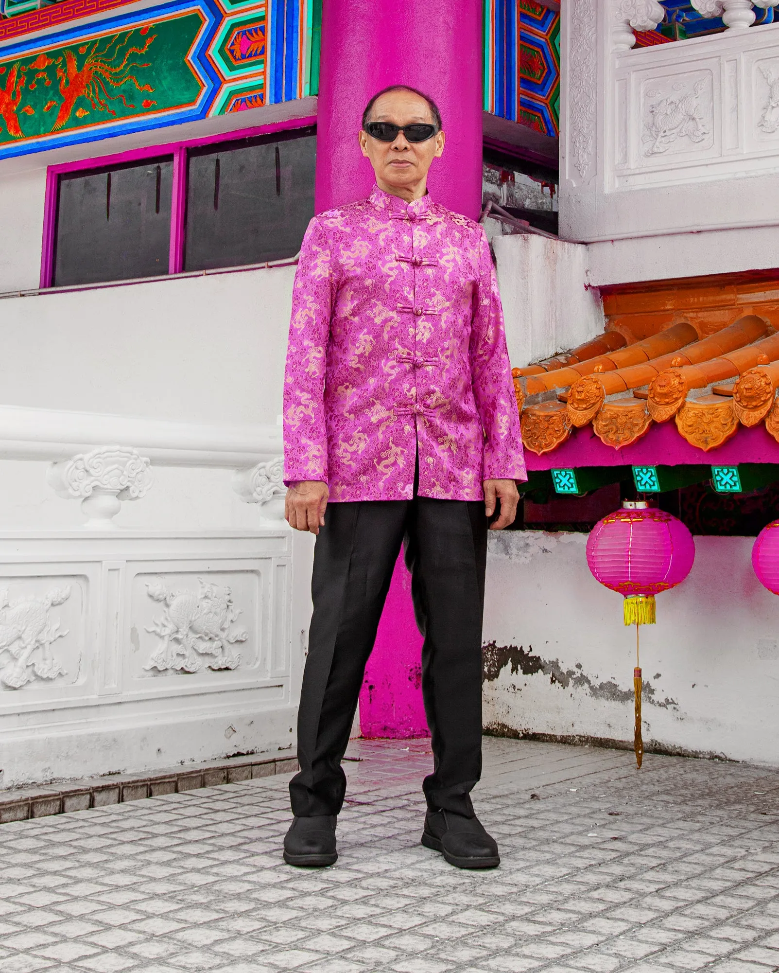 Baju Tang Atas (Magenta Tenun Naga)