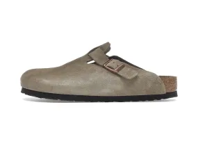 Birkenstock Boston Soft Footbed Suede Taupe