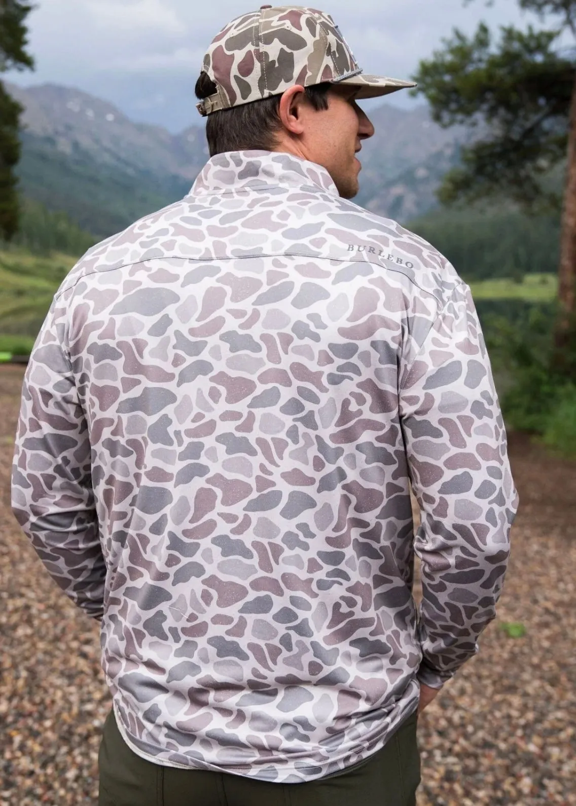 Burlebo Performance  Quarter Zip | Classic Deer Camo