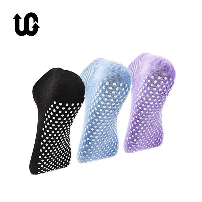 Chaussettes courtes antidérapantes en coton pour femme Ug sports -Yoga Socks