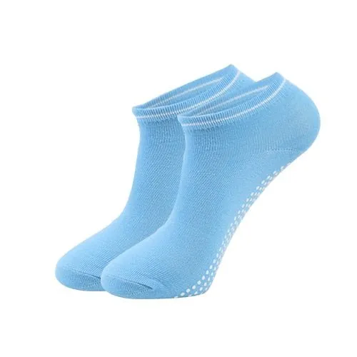 Chaussettes courtes antidérapantes en coton pour femme Ug sports -Yoga Socks