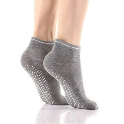 Chaussettes courtes antidérapantes en coton pour femme Ug sports -Yoga Socks