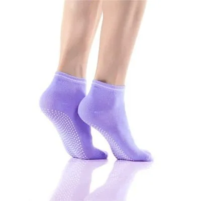 Chaussettes courtes antidérapantes en coton pour femme Ug sports -Yoga Socks