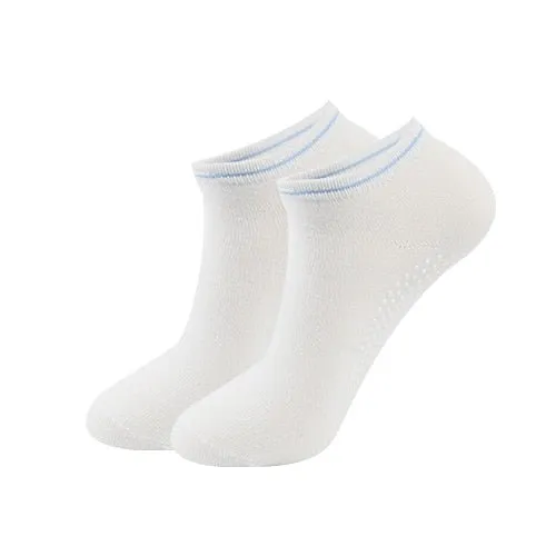 Chaussettes courtes antidérapantes en coton pour femme Ug sports -Yoga Socks