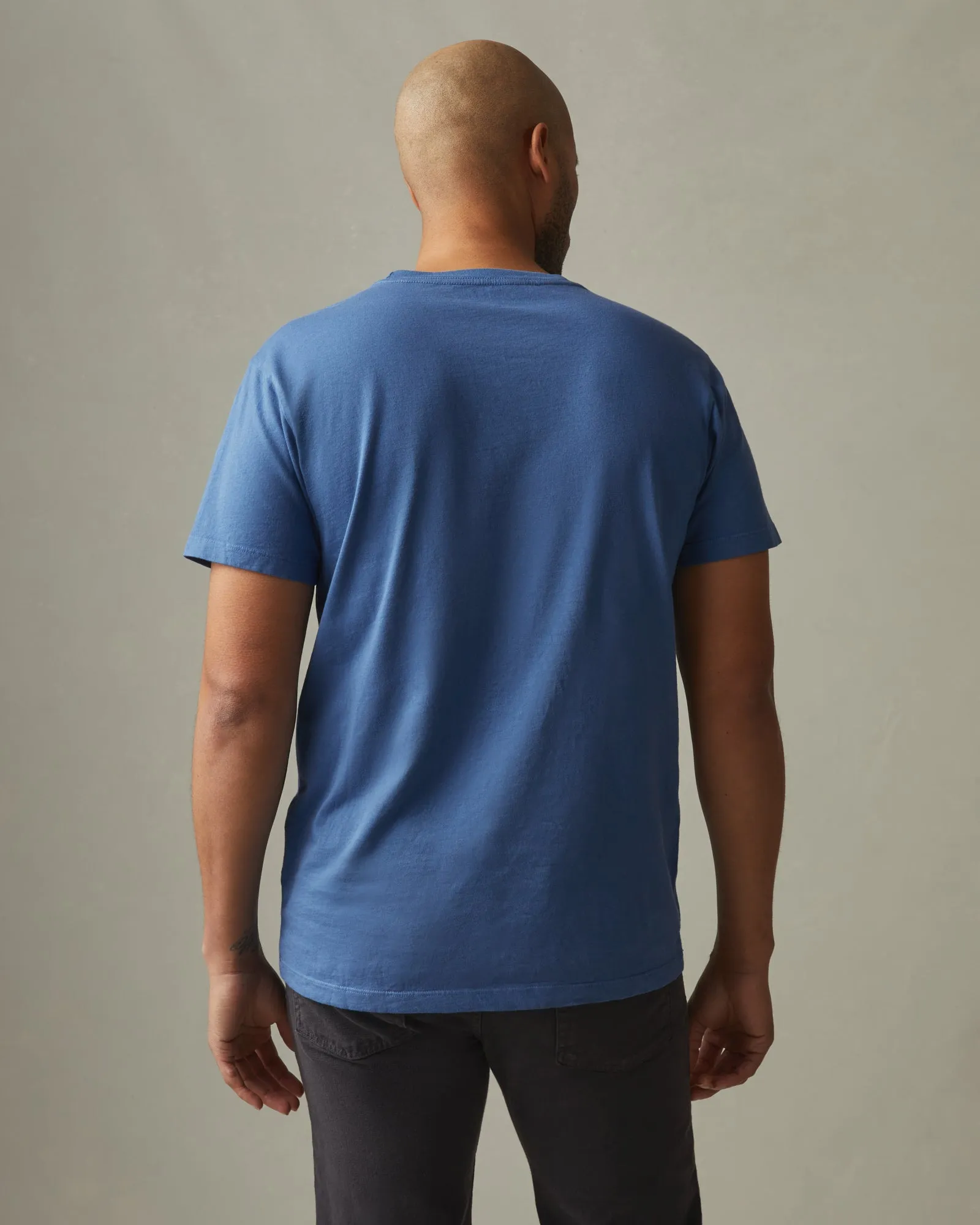 Classic Cotton Crew Tee - Harbor Blue