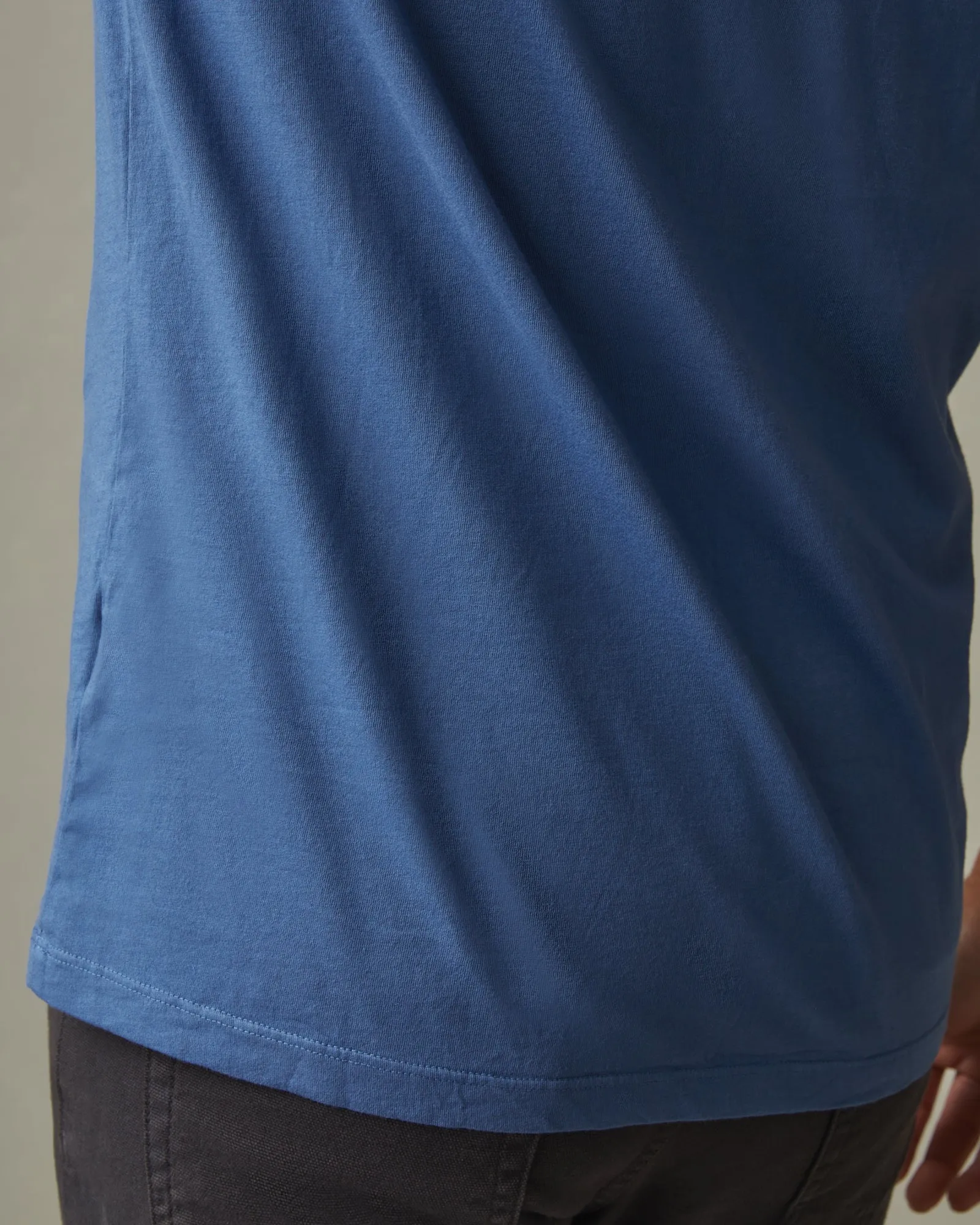 Classic Cotton Crew Tee - Harbor Blue