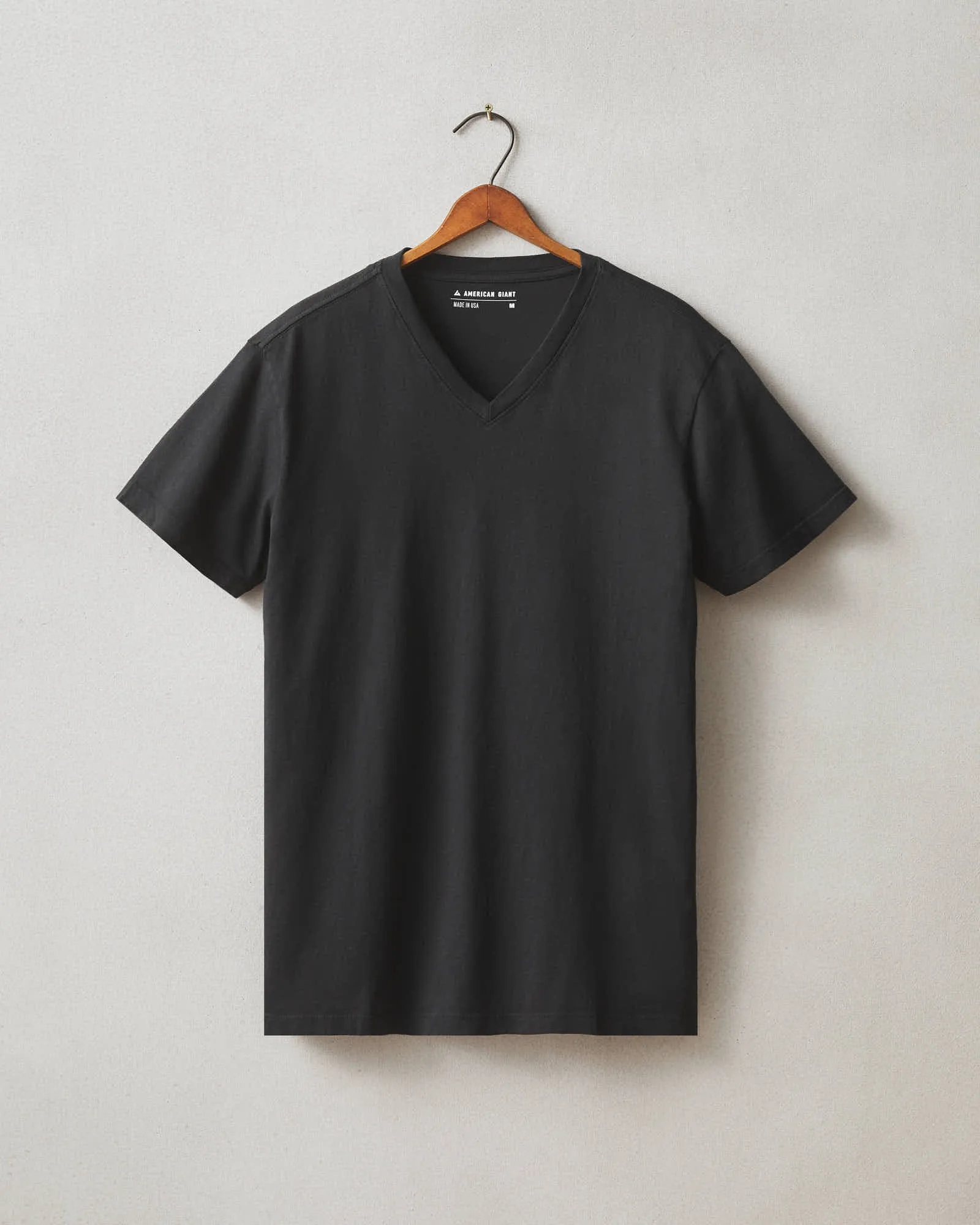 Classic Cotton V-Neck Tee - Black