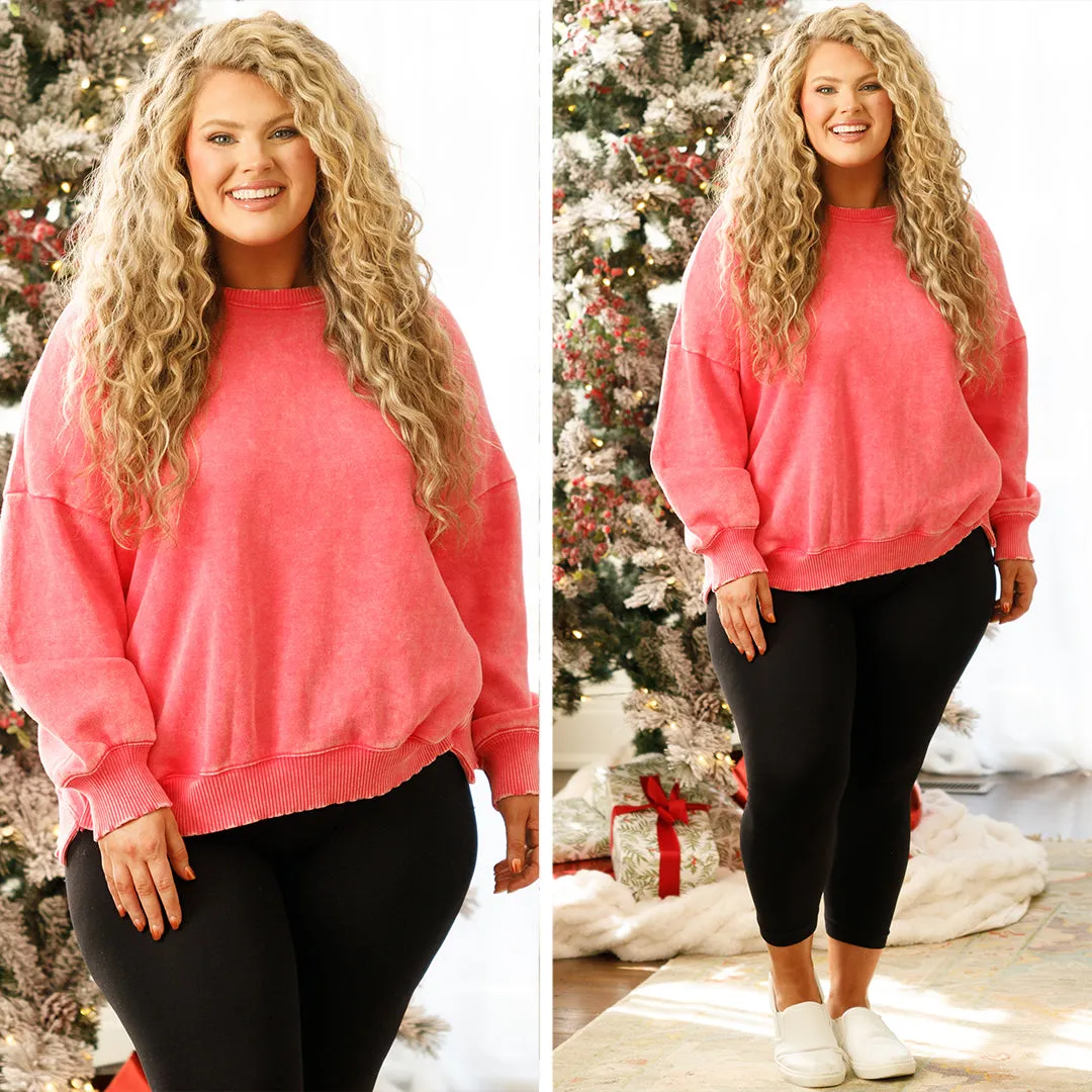 Comfy And Cozy Pullover, Fuchsia