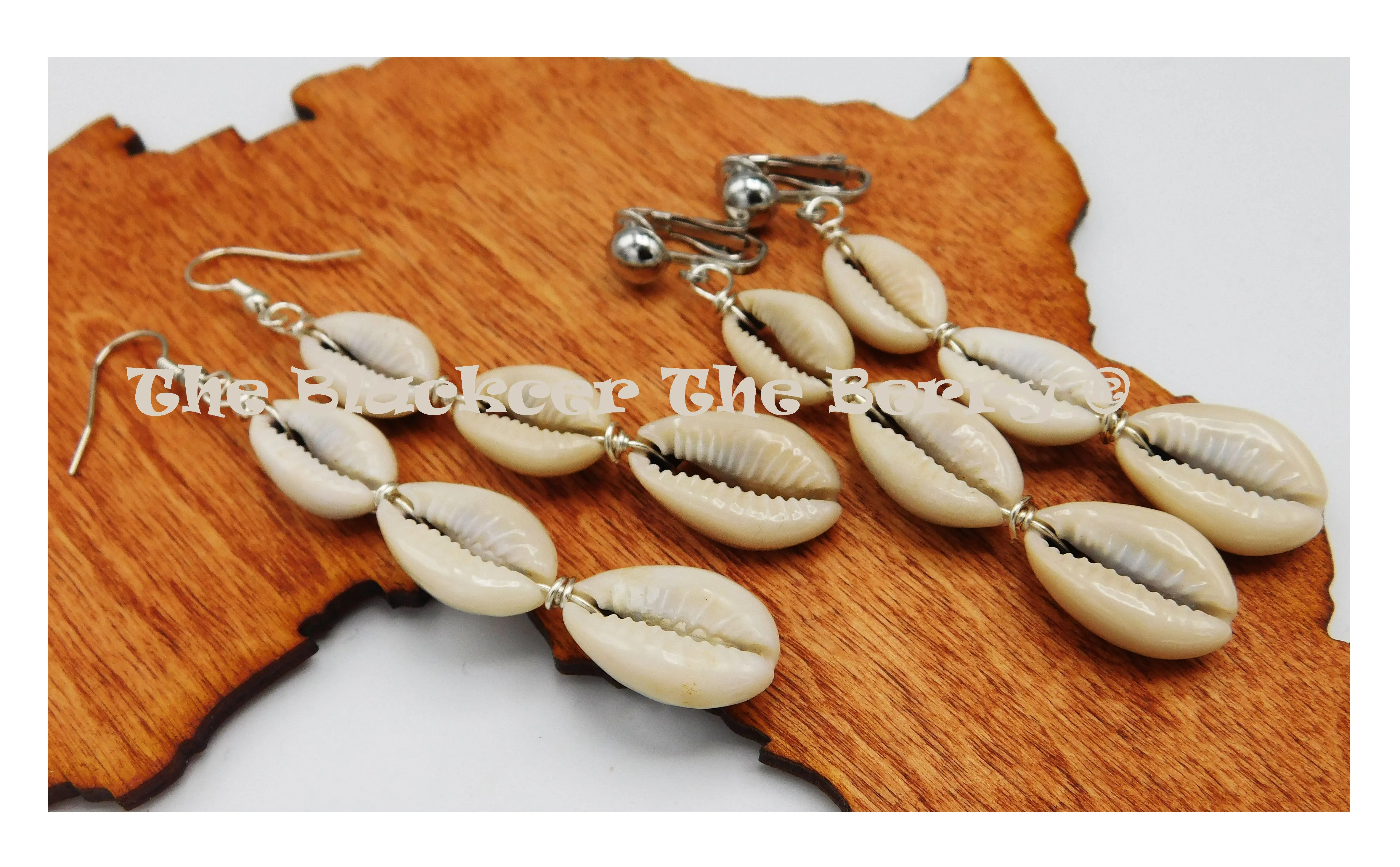 Cowrie Earrings Wire Handmade Women Long Dangle Jewelry