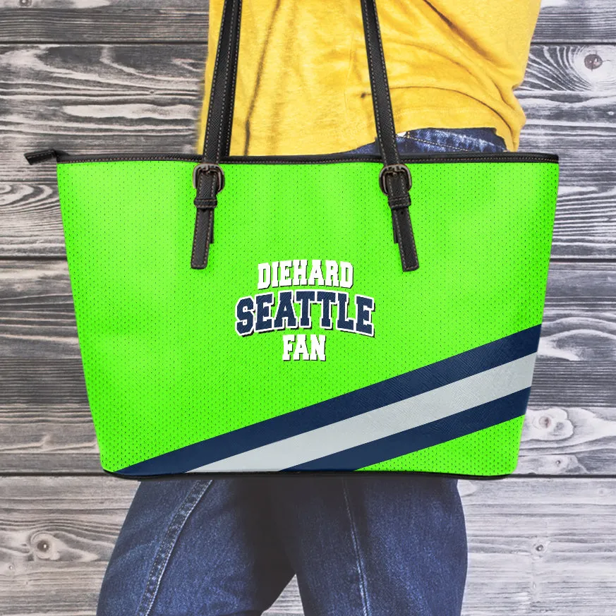 Diehard Seattle Fan Sports Leather Tote Bag