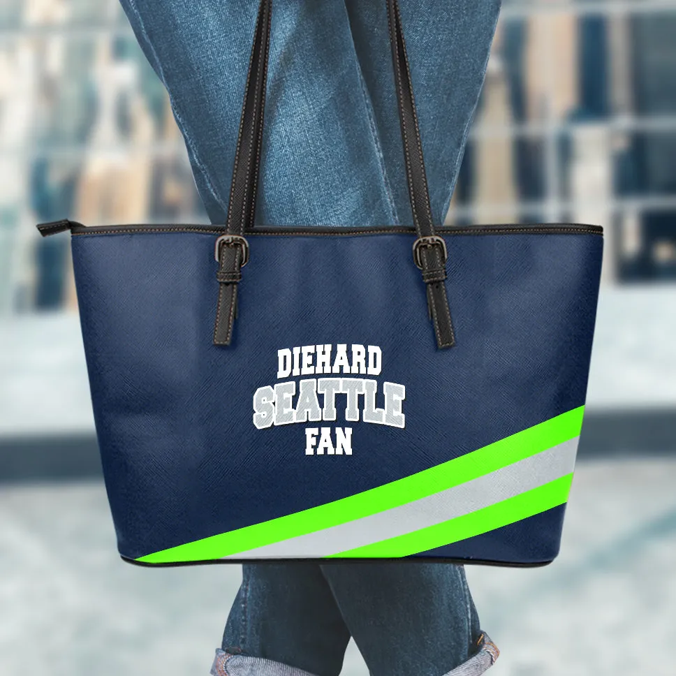 Diehard Seattle Fan Sports Leather Tote Bag