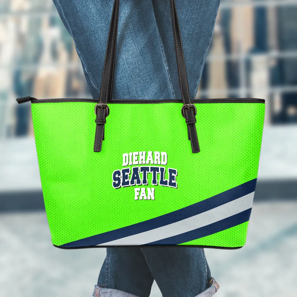 Diehard Seattle Fan Sports Leather Tote Bag