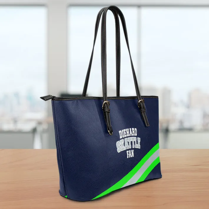 Diehard Seattle Fan Sports Leather Tote Bag