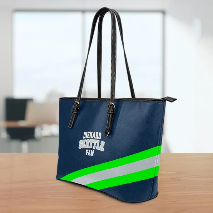 Diehard Seattle Fan Sports Leather Tote Bag