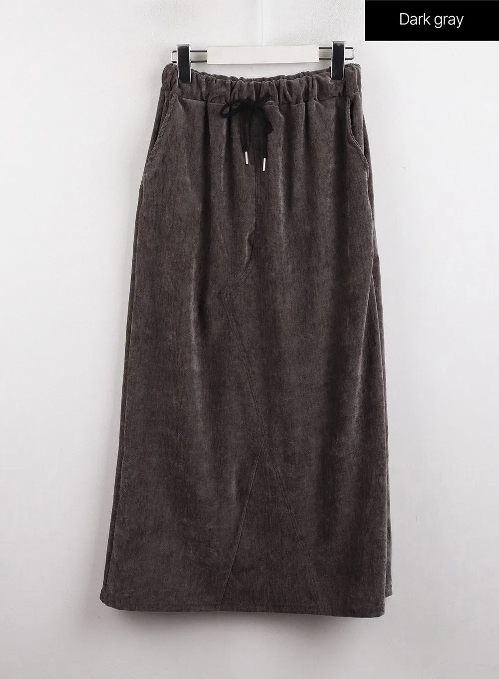 Drawstring Waist Maxi Skirt CJ417