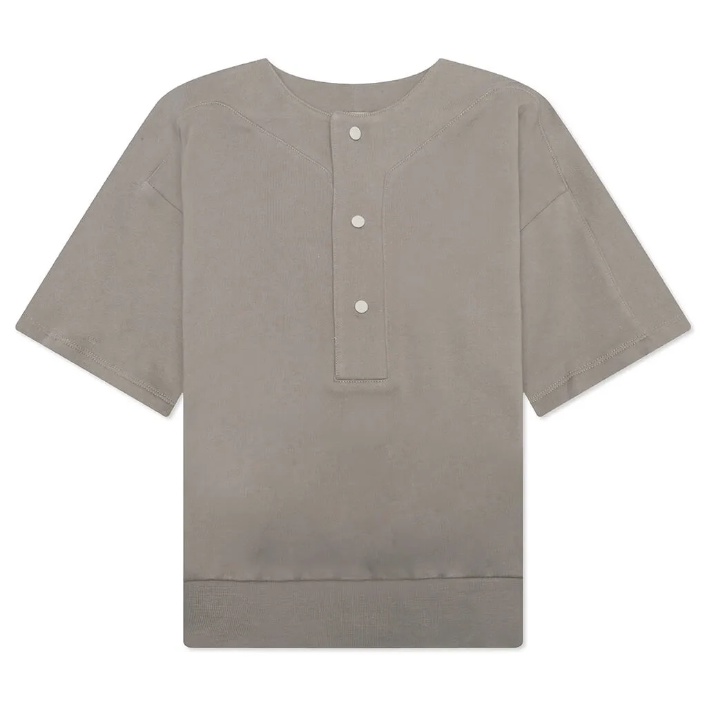 Essentials Kid's Oversized Henley - Desert Taupe