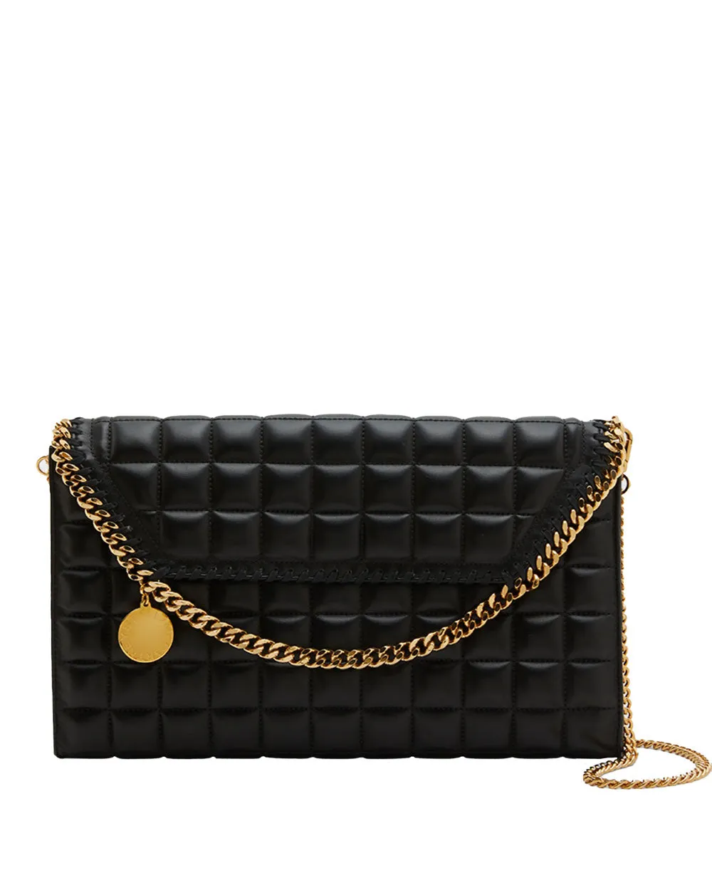 Falabella Quilted Faux Leather Crossbody Bag in Black