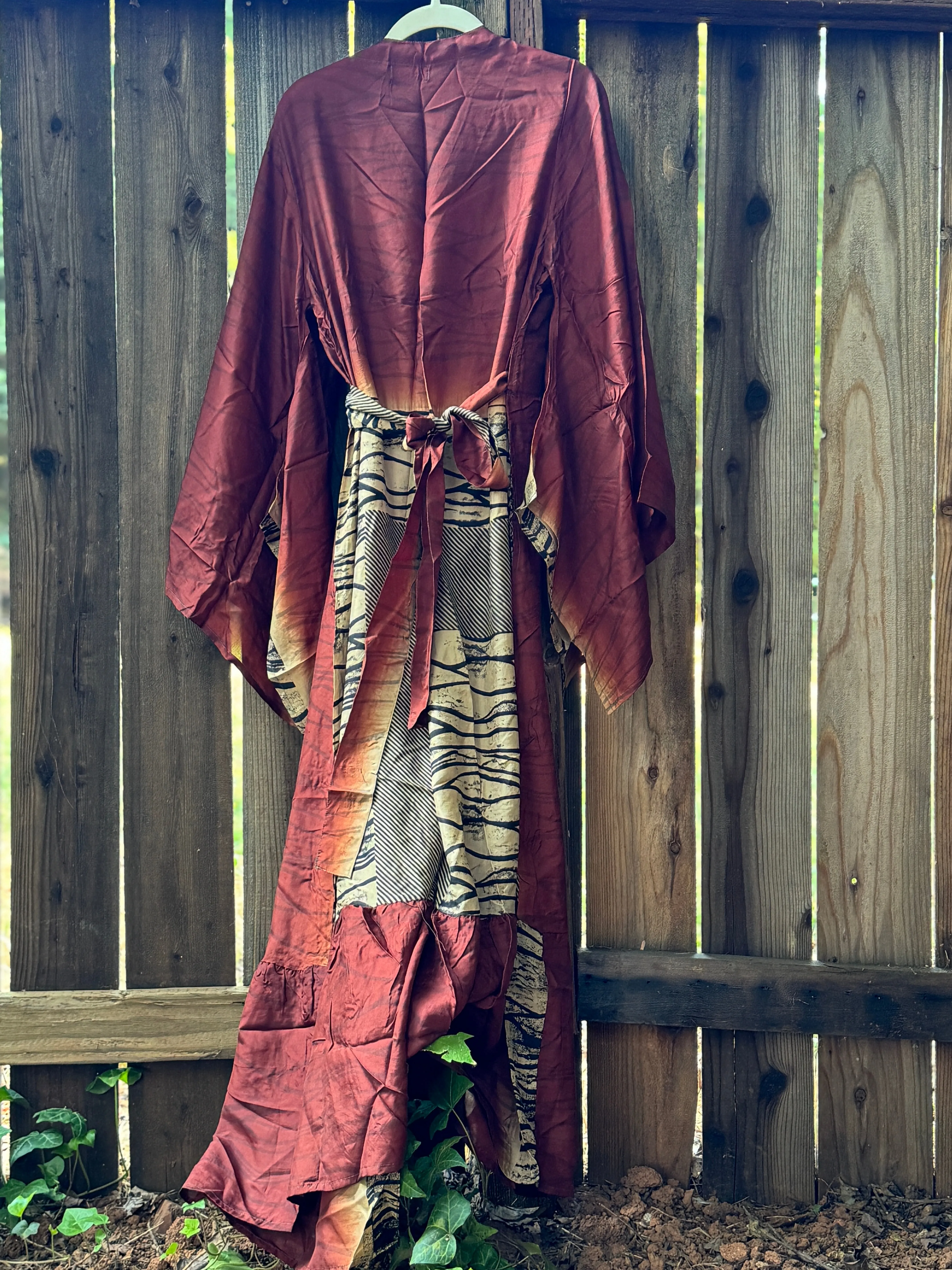 Femme Kimono Wrap Dress- Cinnamon Spice - L