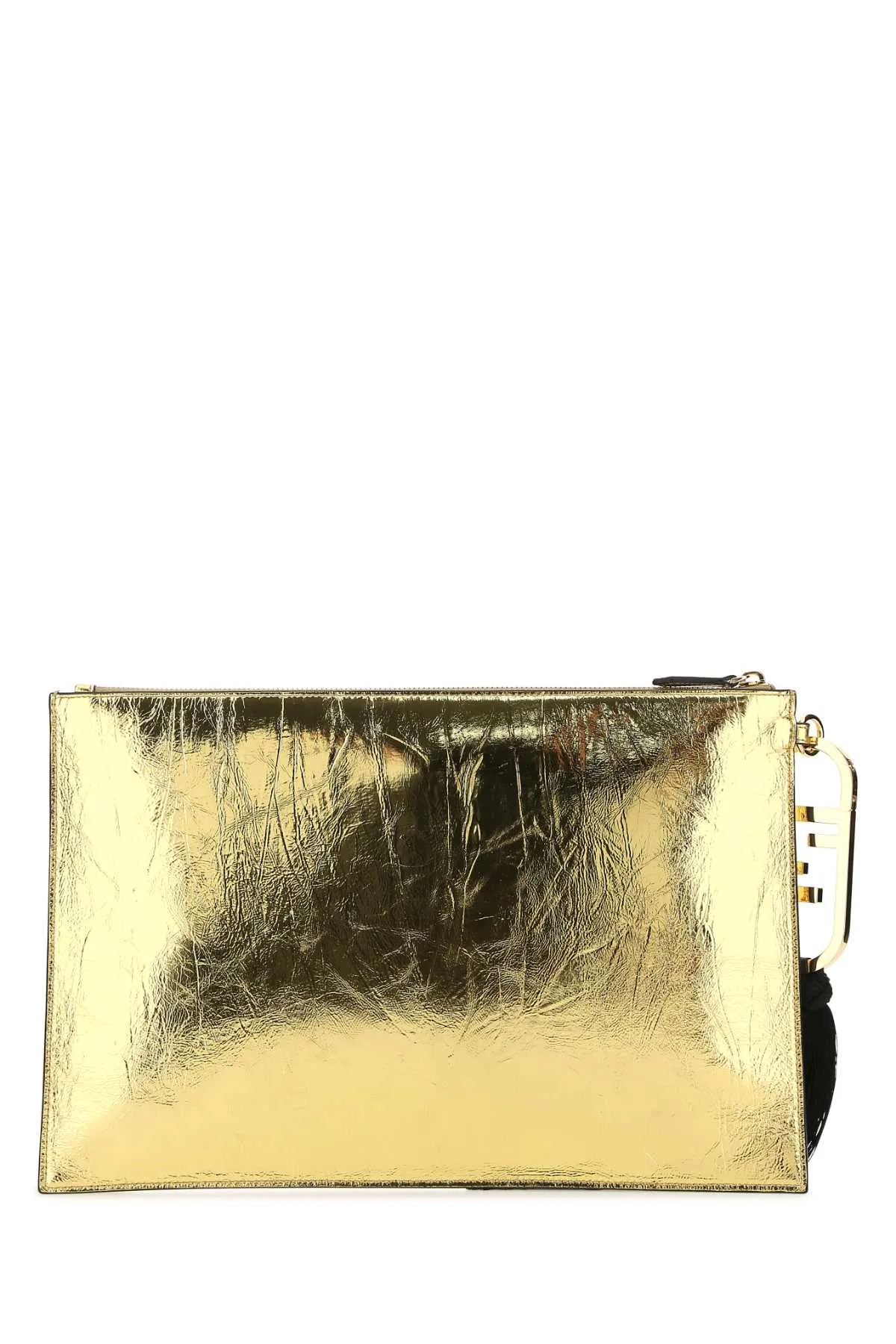 Fendi FF Plaque Zipped Clutch Bag