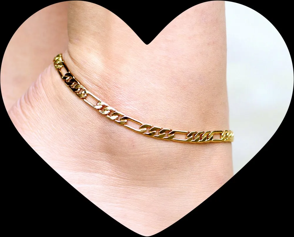 Figaro Chain Anklet, 5mm