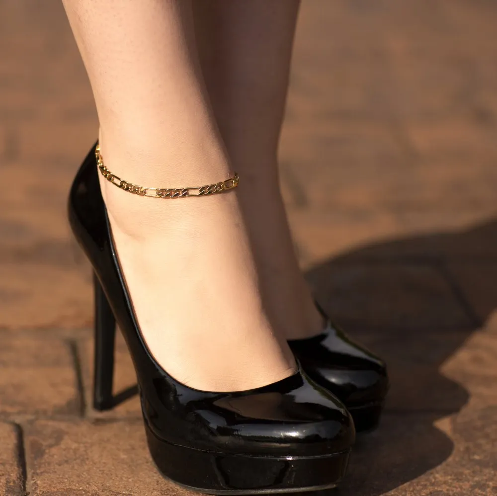 Figaro Chain Anklet, 5mm