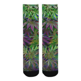 Galaxy Weed Print Smooth-Touch Unisex Crew Socks