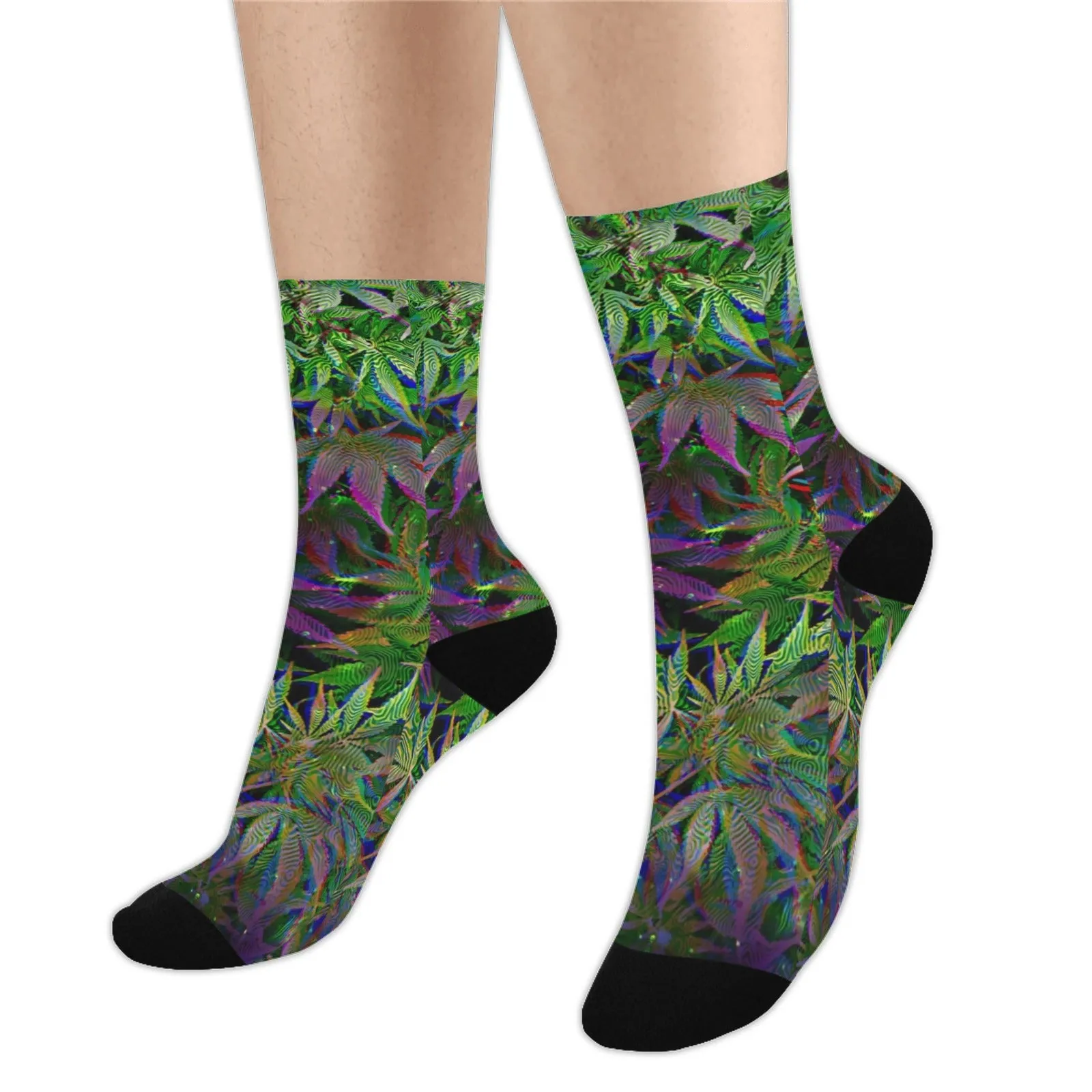 Galaxy Weed Print Smooth-Touch Unisex Crew Socks