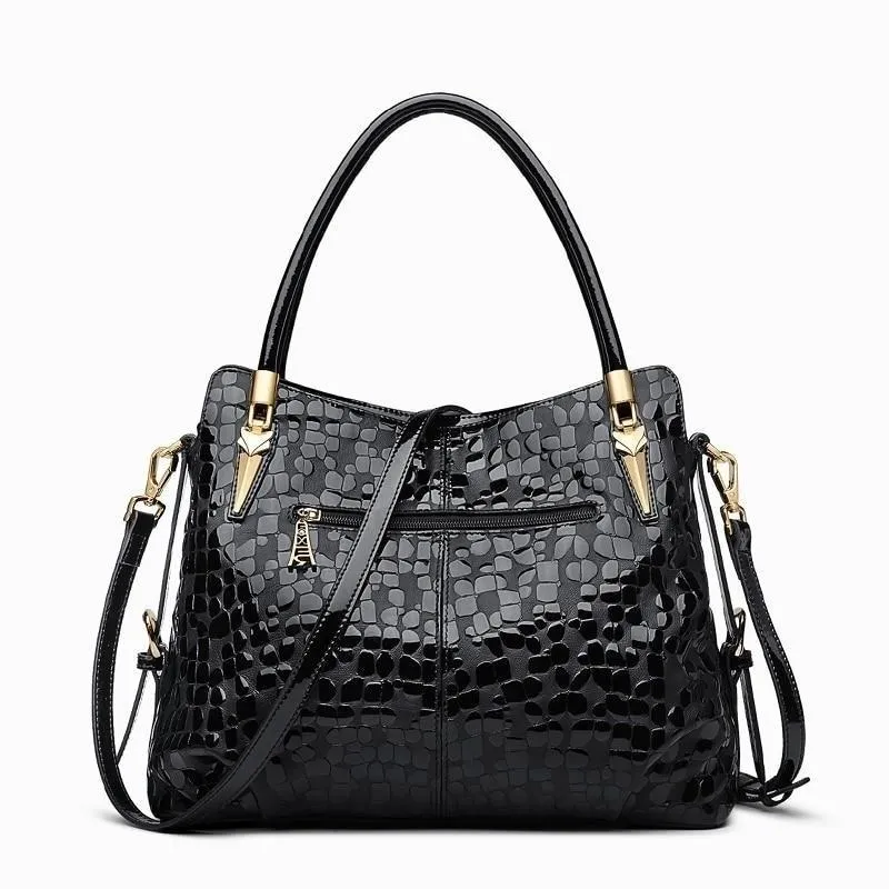 Genuine Leather Sequin Cowhide Luxury Shoulder Bag Handbag for Women