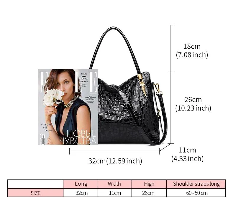 Genuine Leather Sequin Cowhide Luxury Shoulder Bag Handbag for Women