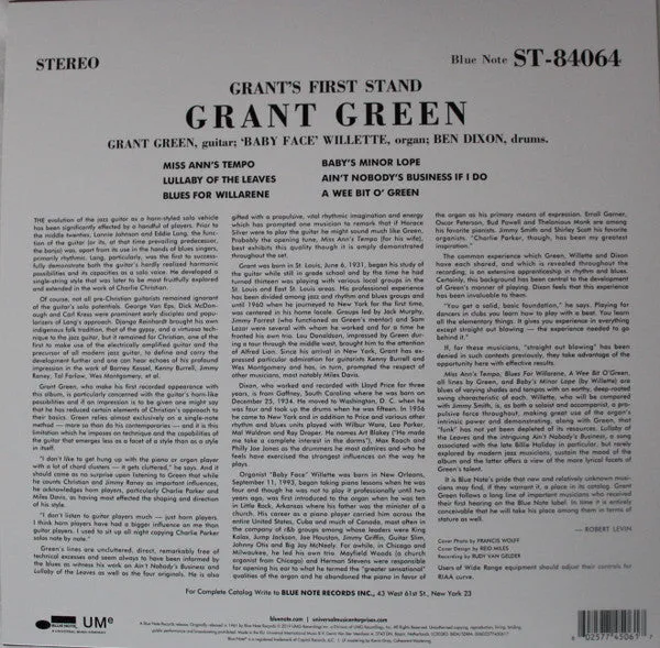 Grant Green ~ Grant's First Stand