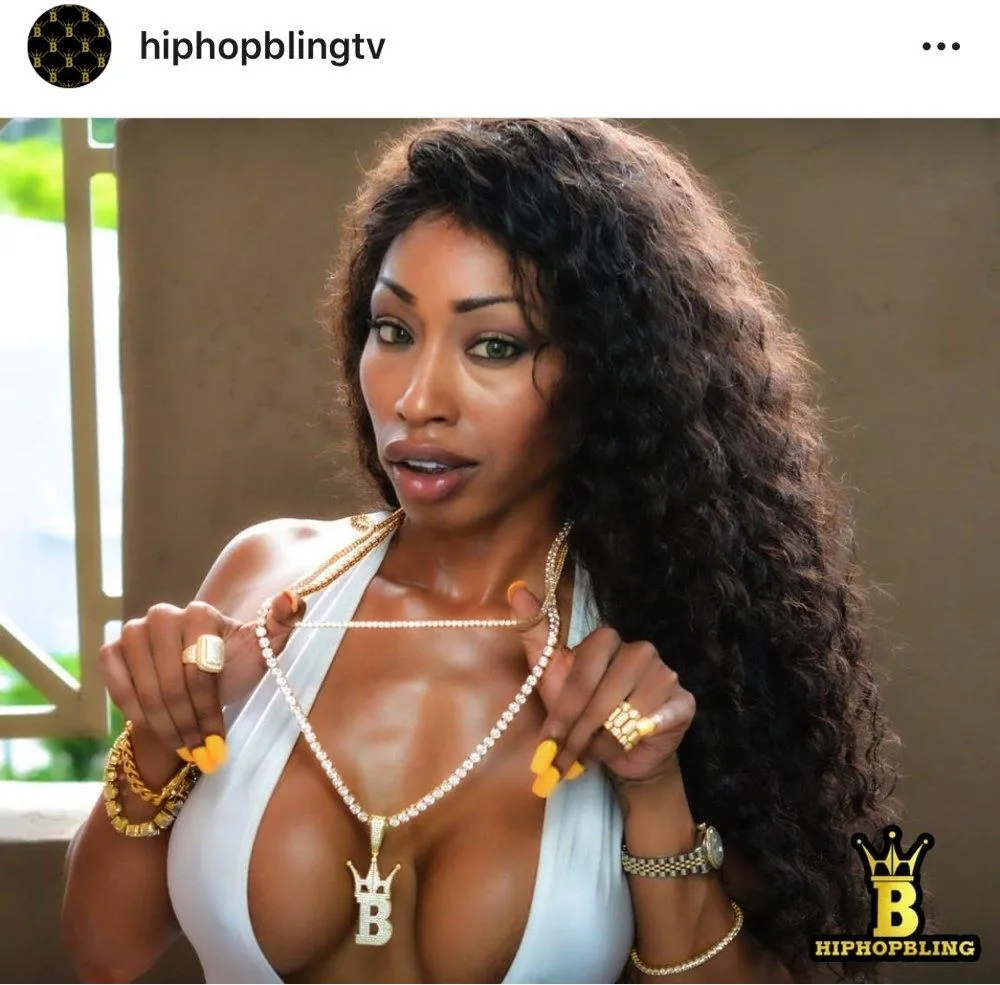 HipHopBling Logo 3D Large Gold Micro Pave Pendant