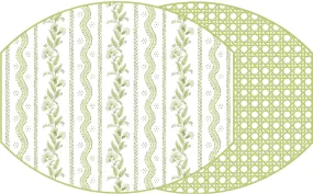 Holly Stuart 2-Sided Placemat - Lime Ellipse