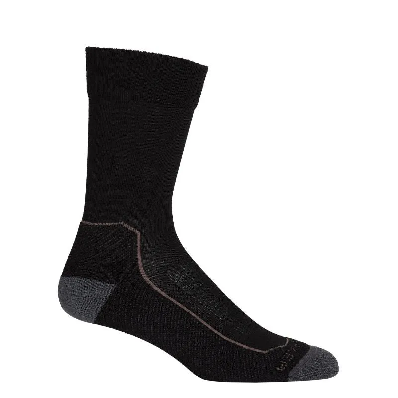 icebreaker Merino Men's Hike+ Light Crew Socks - Black Ember