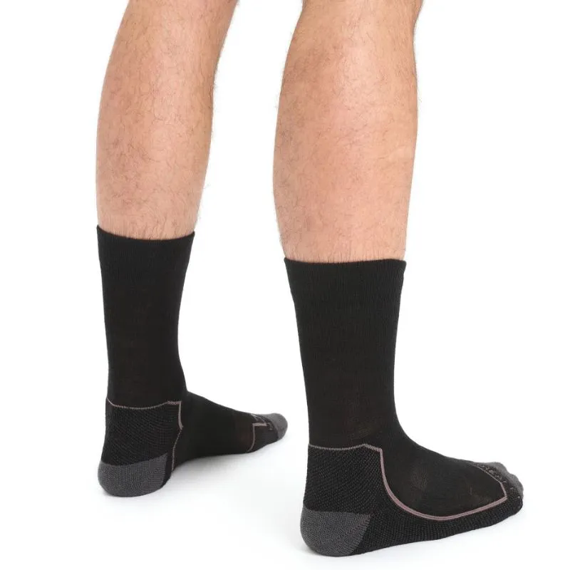 icebreaker Merino Men's Hike+ Light Crew Socks - Black Ember