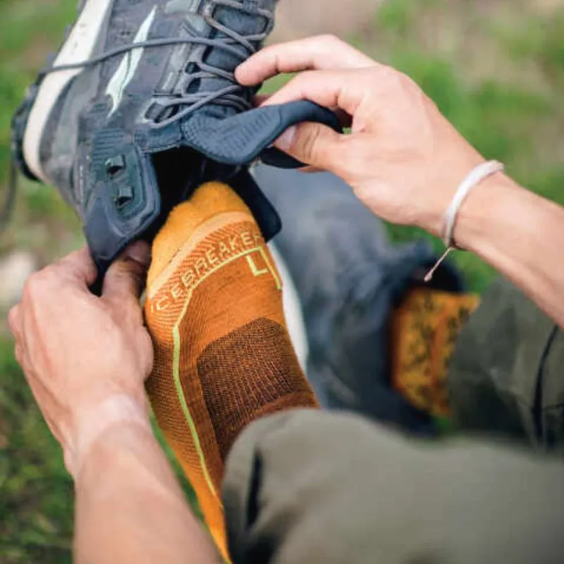 icebreaker Merino Men's Hike+ Light Crew Socks - Black Ember