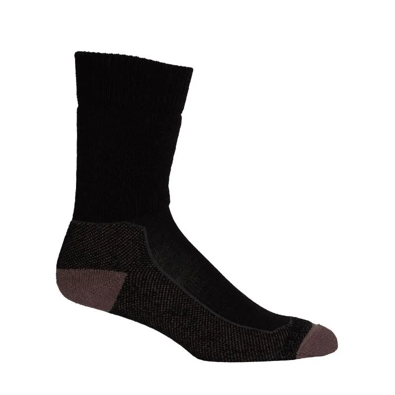 icebreaker Merino Men's Hike+ Medium Crew Socks - Black Dawn Lucid