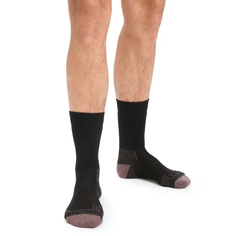 icebreaker Merino Men's Hike+ Medium Crew Socks - Black Dawn Lucid