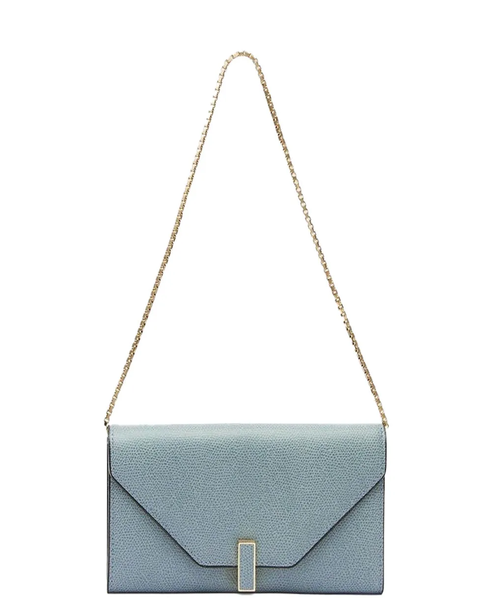 Iside Continental Purse with Chain in Smokey Blue