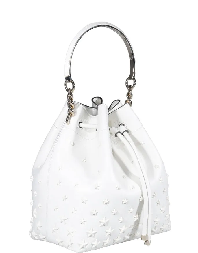 Jimmy Choo Star Stud Drawstring Bucket Bag