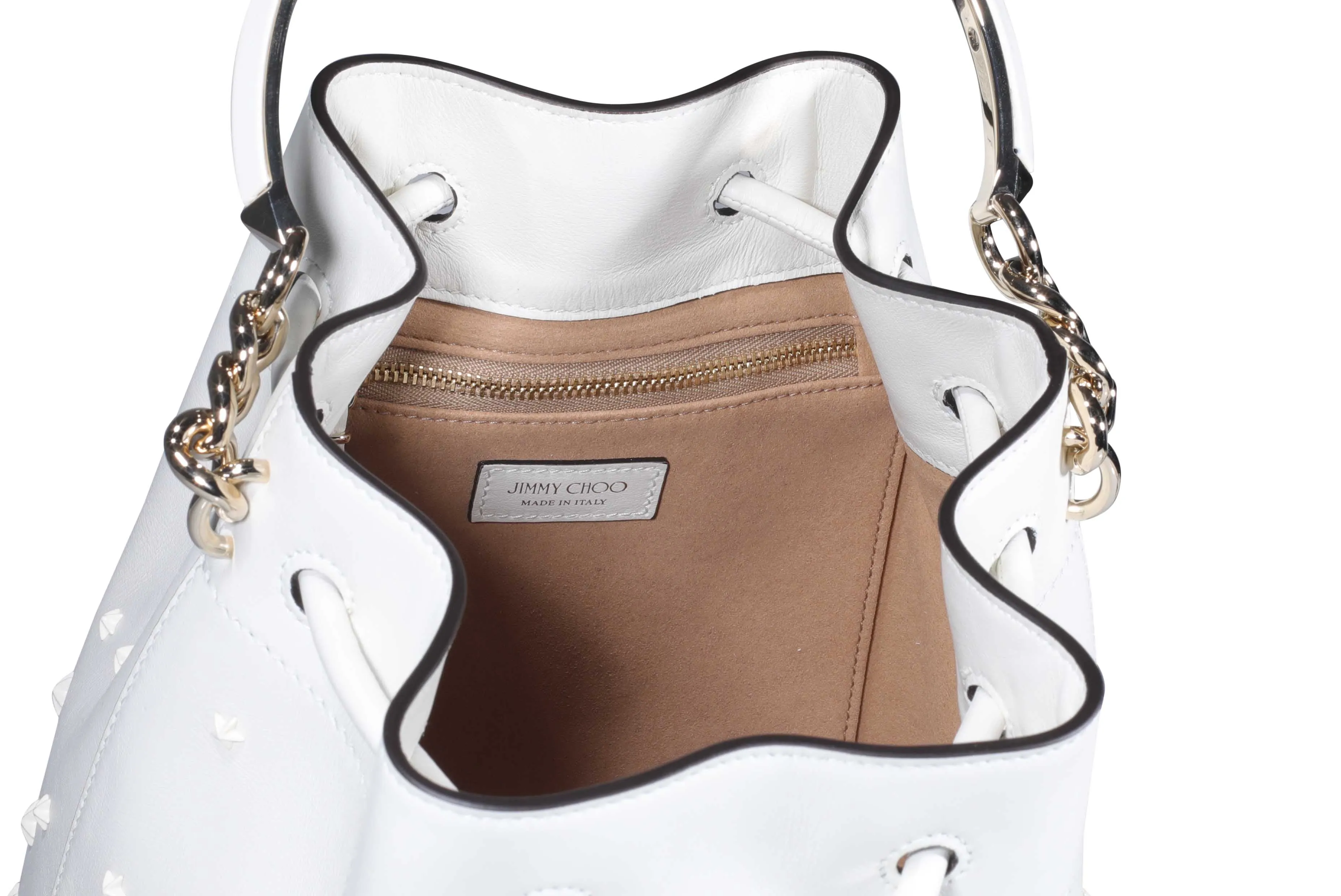 Jimmy Choo Star Stud Drawstring Bucket Bag