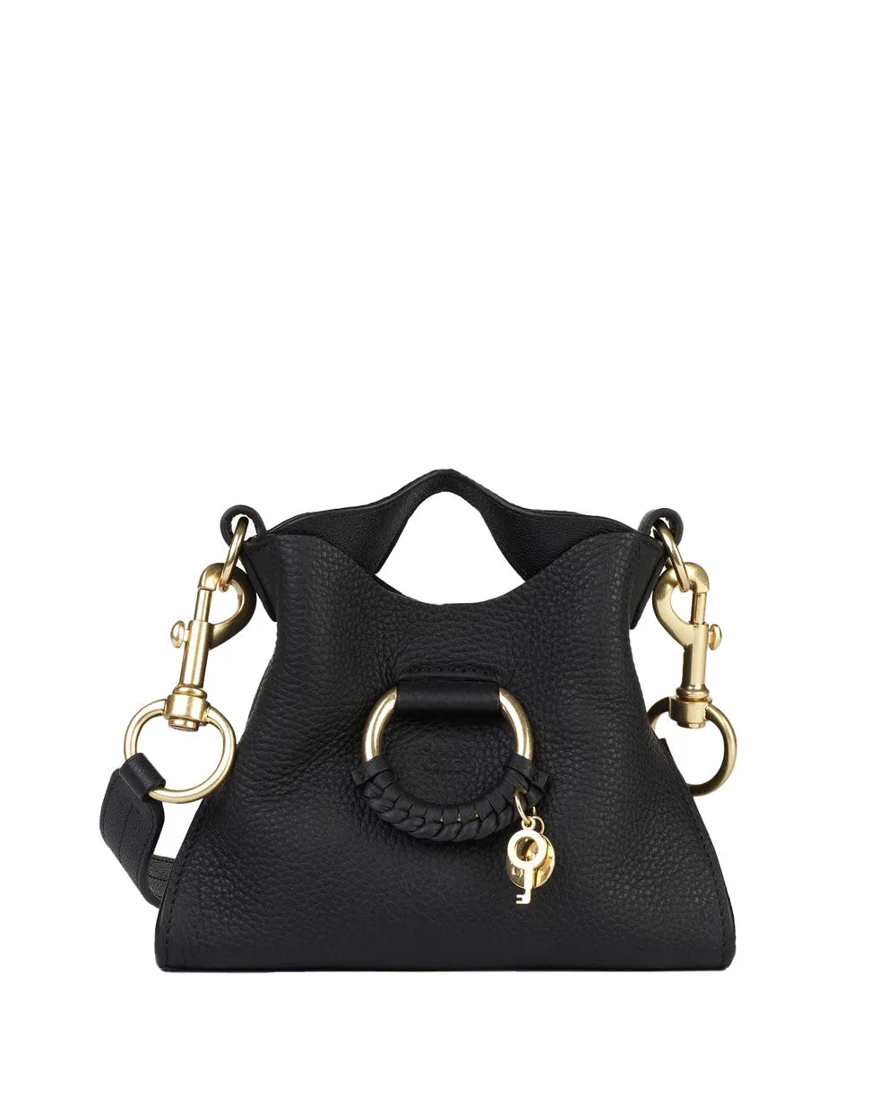 Joan Mini Top Handle Bag in Black