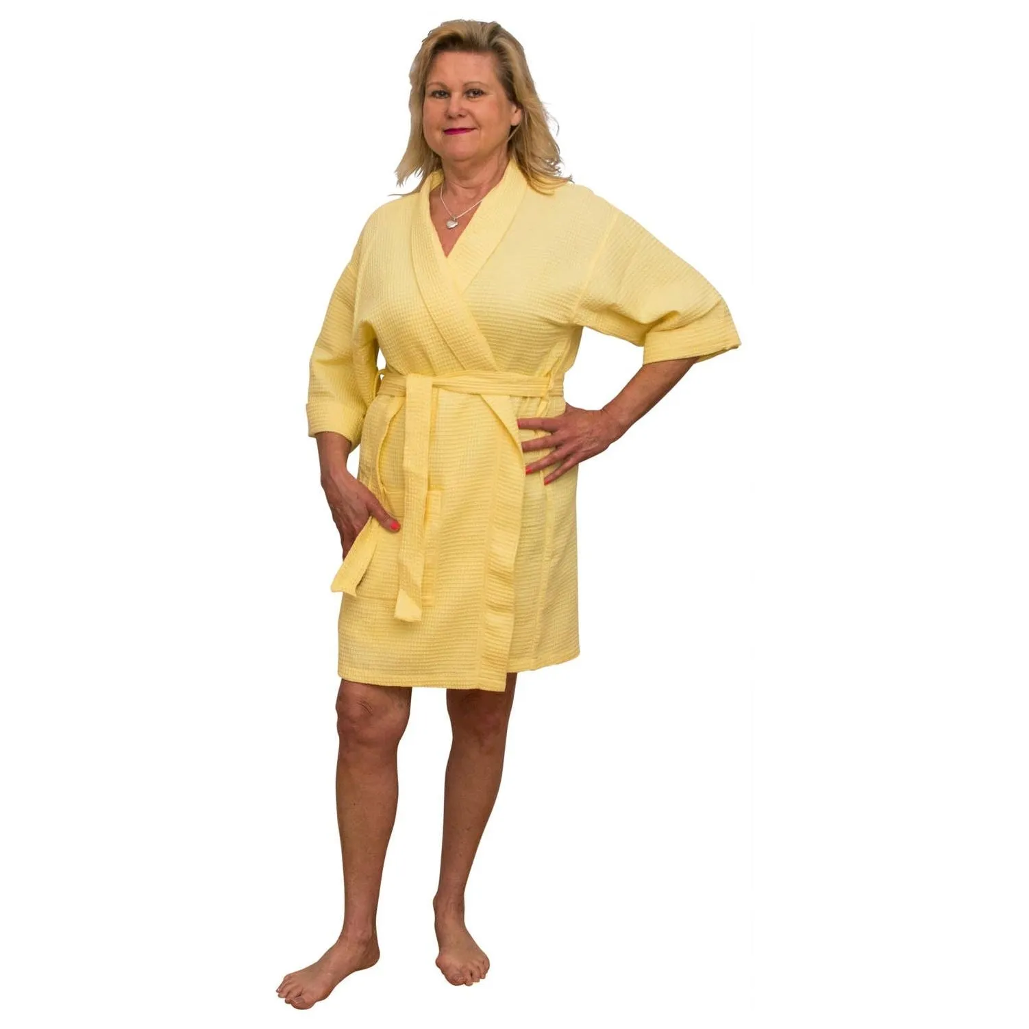 Kimono Cotton Waffle Robe