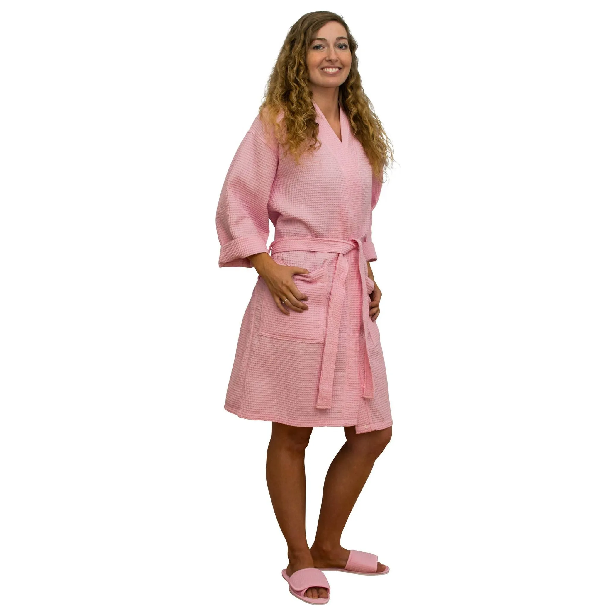 Kimono Cotton Waffle Robe